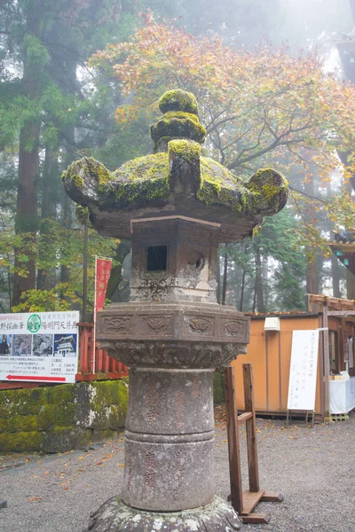 Nikko Japan November 2018 Gamla Stenlyktan Toshogu Helga Unescos Världsarvsplats — Stockfoto