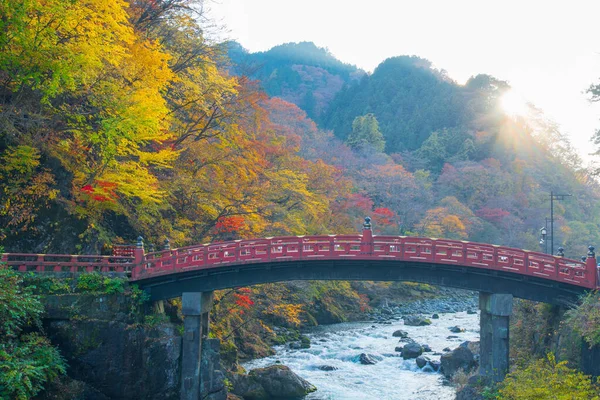 Pont Shinkyo Automne Nikko Japon — Photo