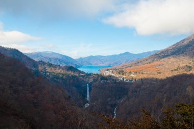 Kegon Şelalesi ve Chuzenji Gölü Akechidaira Ropeway, Nikko, Japonya.