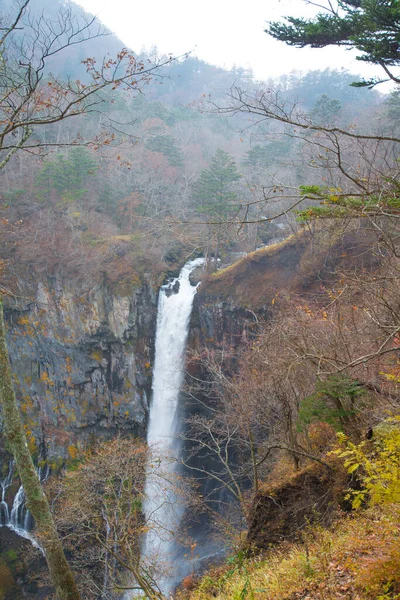 Водопад Кегон Озера Чузендзи Сезон Осени Никко Япония — стоковое фото