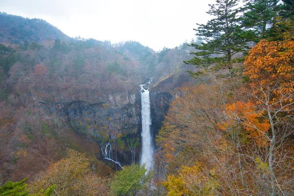 Kegon Water Falls Desde Lago Chuzenji Temporada Otoño Nikko Japón — Foto de Stock