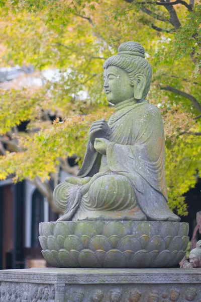 Kamakura Hase Dera Tapınağının Taş Buddist Heykelleri Japonya — Stok fotoğraf