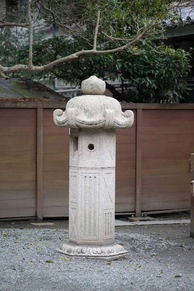 Lanterna Pedra Templo Kotoku Marco Famoso Kamakura Japão — Fotografia de Stock