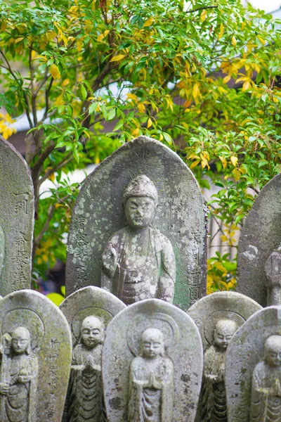 Alte Aus Stein Geschnitzte Jizo Statuen Haze Dera Tempel Oder — Stockfoto