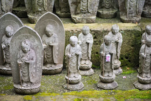 Antiguas Estatuas Jizo Talladas Piedra Templo Haze Dera Templo Hase — Foto de Stock