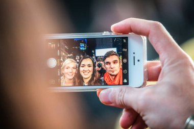 New York'ta bir Selfie alarak kişi