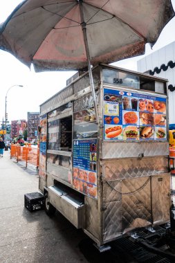 Fast Food Cart in New York City clipart