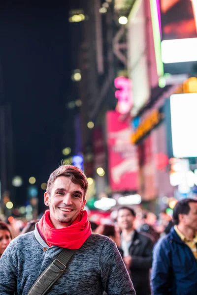 Photographer Visiting Time Square in New York — Stock Photo, Image