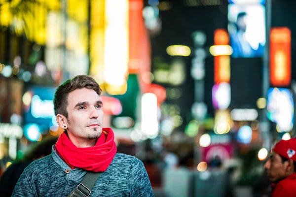 Fotografo che visita Time Square a New York — Foto Stock