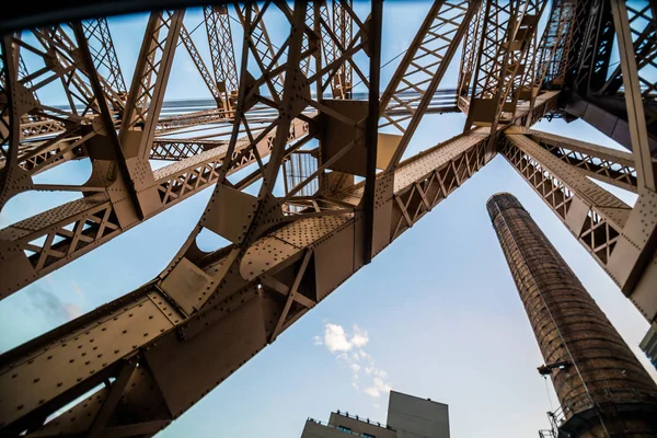 ニューヨーク クイーンズボロー ブリッジ構造 — ストック写真