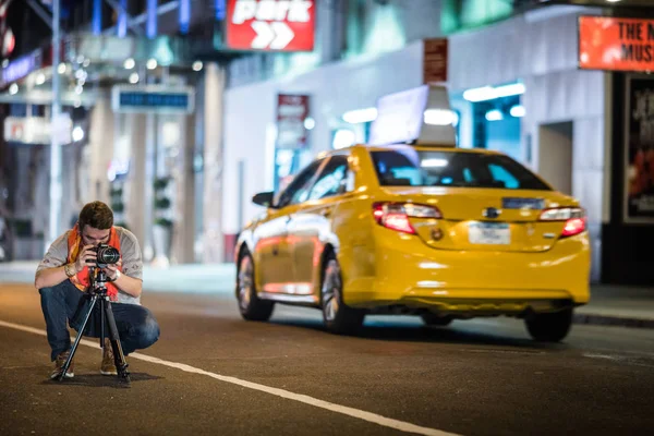 Fotograaf in de straat van New York — Stockfoto