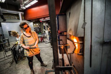 Cam fırın ve yanıp sönen glassmaker