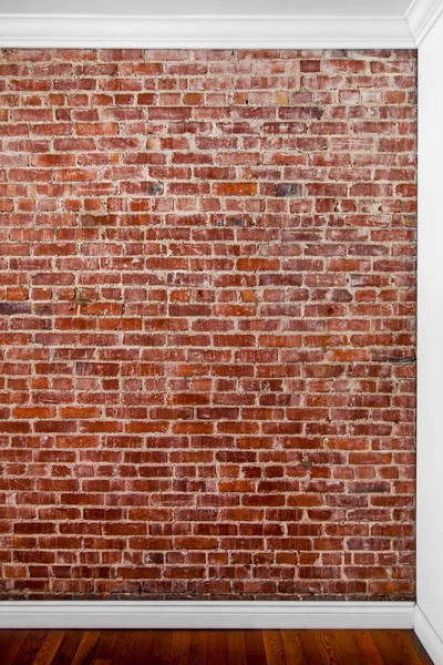 Düz tuğla duvar perspektif — Stok fotoğraf