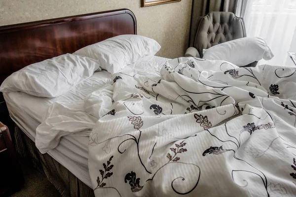 Messy Bed in the Morning — Stock Photo, Image