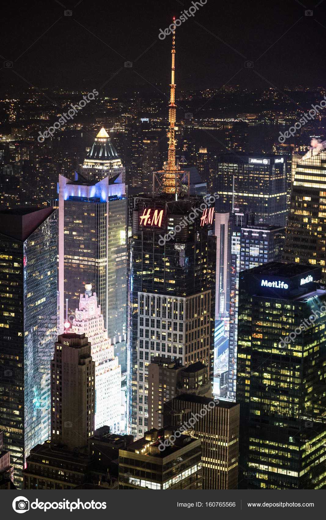 Vertical Photo of Empire State Building at Night New York 