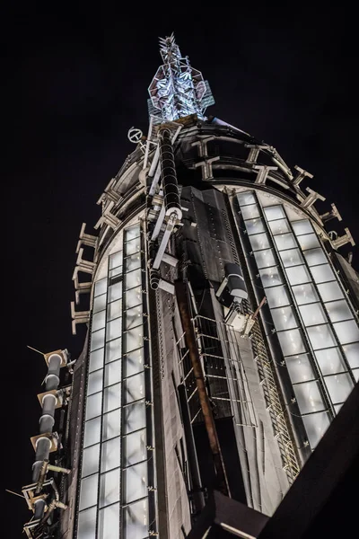 Empire State Building di notte a New York — Foto Stock