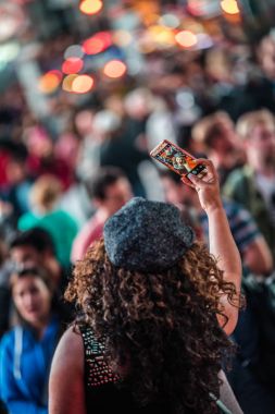 New York'ta bir Selfie alarak kişi
