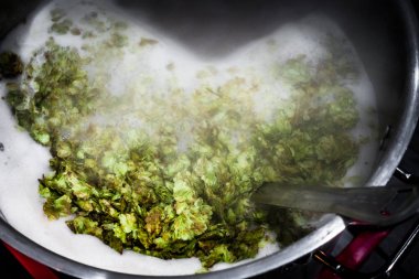 Homebrewer'ın kaynar su ısıtıcısı brülör üzerinde 