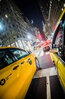 Yellow Cabs in new York clipart