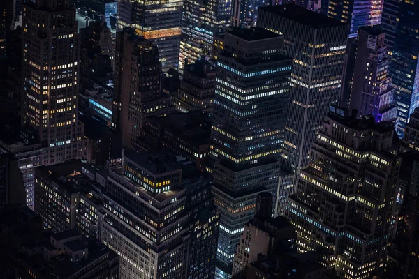 マンハッタン ニューヨークの夜景 — ストック写真