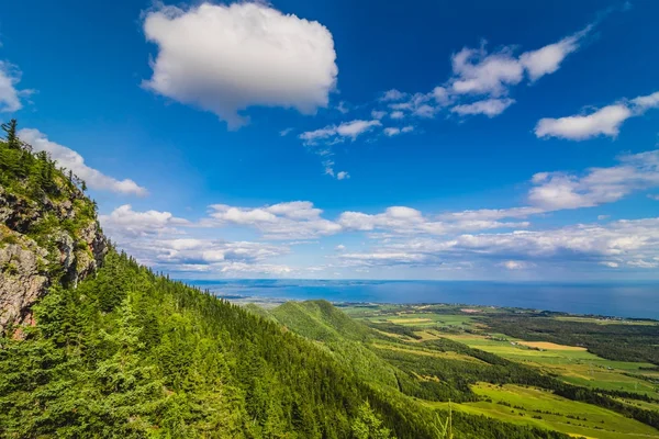 Bela Vista Panorâmica Topo Montanha Joseph Cidade Carleton Gaspe Quebec — Fotografia de Stock