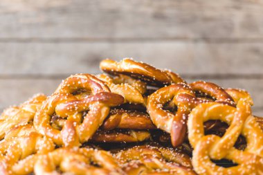 Taze simit yığını