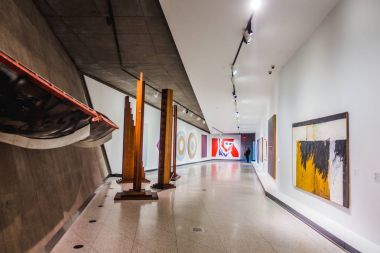 Montreal, Kanada - 28 Kasım 2017: Montreal Güzel Sanatlar Müzesi. Kanada ve Quebec bölümünde