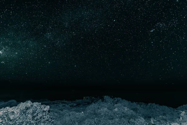 Exposición Nocturna Las Estrellas Caribe — Foto de Stock