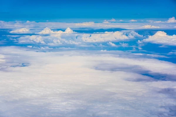 Aerial View Blue Sky Cloudscape Jet — Stock Photo, Image
