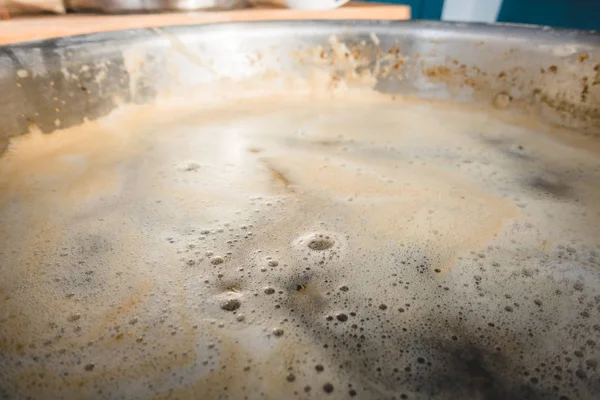 Homebrewing Mash Tun Primo Piano Della Birra Del Futuro — Foto Stock