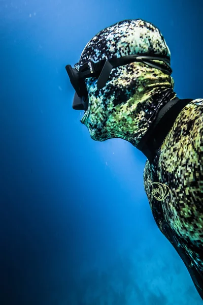 San Andres Sziget Kolumbia Circa 2017 Március Freediving Ruha Zöld — Stock Fotó