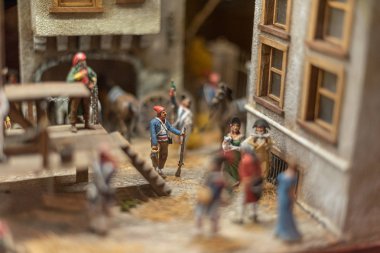 Girona, İspanya, 1-11-2019: Sant Lluc Kilisesi 'nde Tarihi Minyatürler Sergisi (Editör)