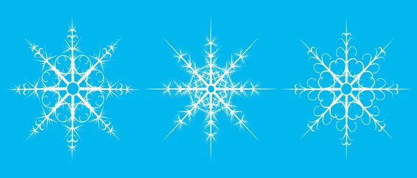 İzole bir arkaplanda beyaz kar tanelerinin vektör çizimi