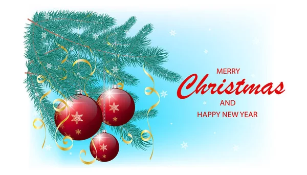 Vektör çizimi. Noel tebrik kartı, Mutlu Noeller ve mutlu yıllar.