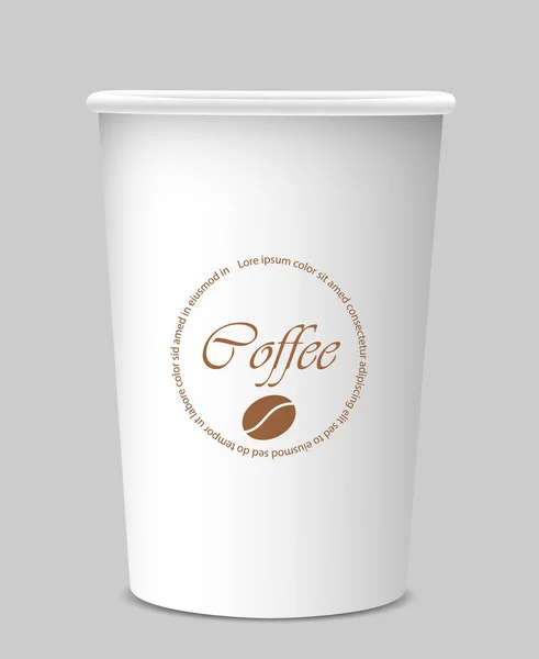 Векторная иллюстрация. Реалистичная бумажная чашка кофе . — стоковый вектор