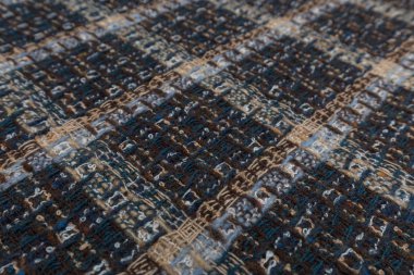 Tekstil desenli tartan kumaşın arkası