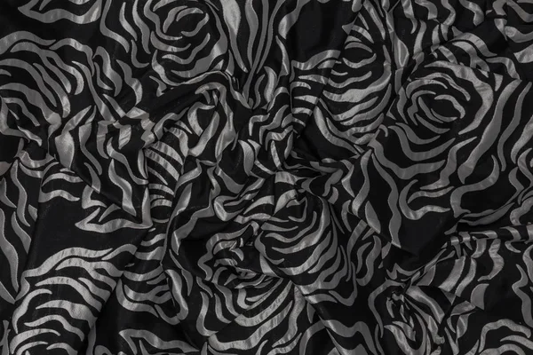 Kreatywność Czarnej Tkaniny Lekkim Wzorem Tekstylnym Tłem — Zdjęcie stockowe