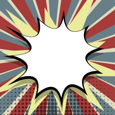 Boş komik konuşma balonu Pop Art