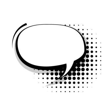 Boş şablon komik konuşma oval satır balonu