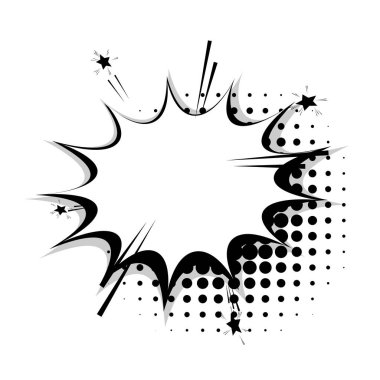 Boş şablon komik konuşma yıldız balonu