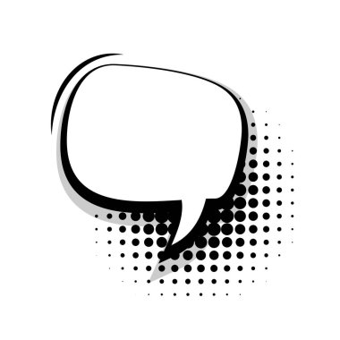 Boş şablon komik konuşma oval basit balonu