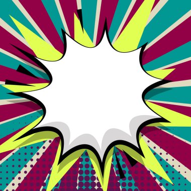 Boş komik konuşma lillac bubble Pop Art