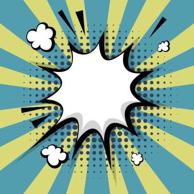 İleti bulut renkli mavi arka plan etiket