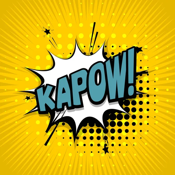 Comic Text Hintergrund Kapow — Stockvektor