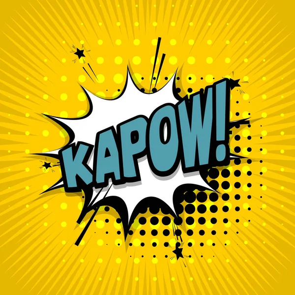 Comic text background kapow — Stock Vector