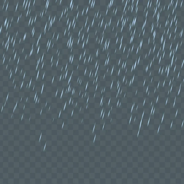 Caída aleatoria gotas de lluvia azul — Vector de stock