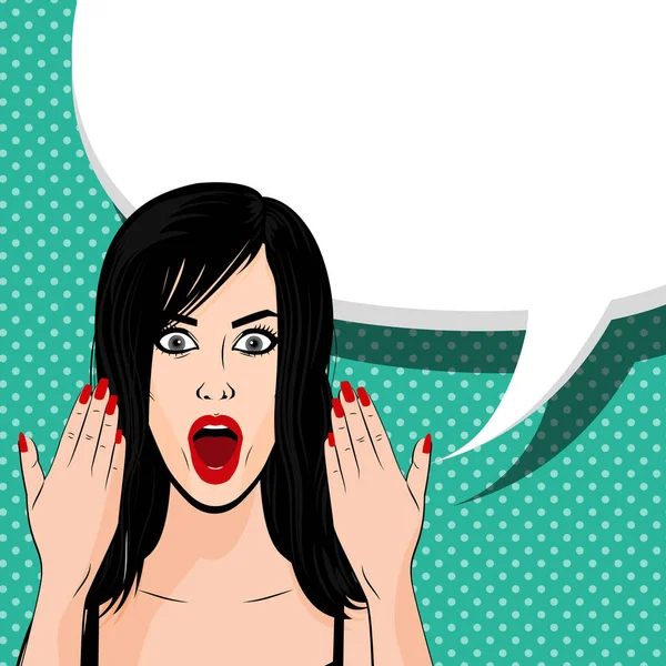 Yarı ton pop sanat sürpriz genç kız