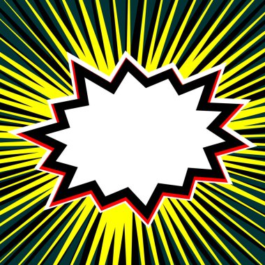 Boş çizgi roman güneş ışını konuşma balonu