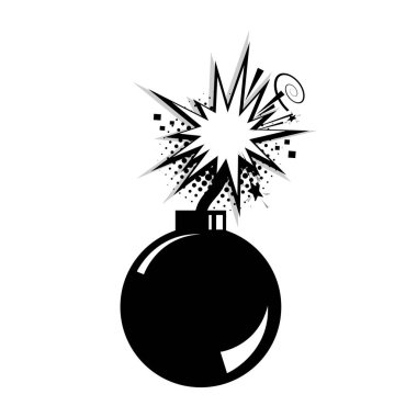 Boş bomba şablon komik konuşma balonu