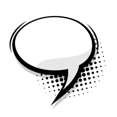 Boş komik konuşma balonu ani yuvarlak